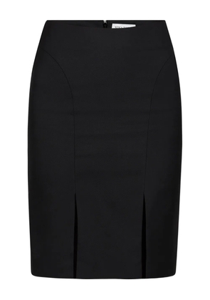 Nina Ricci slit wool mini skirt - Black