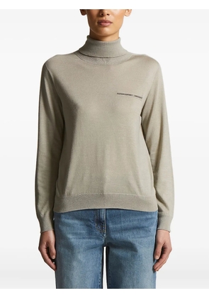 Peserico zip-detail turtleneck sweater - Green