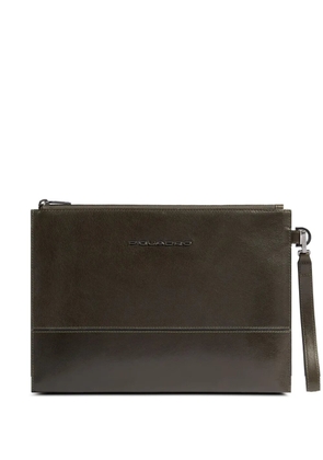 PIQUADRO zip wristlet laptop bag - Green