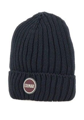 Colmar ribbed logo-patch beanie hat - Blue