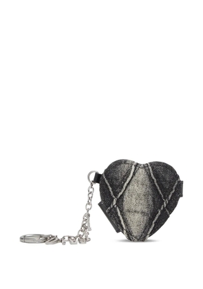 Diesel heart-shaped denim keychain - Black