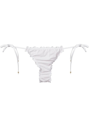 Amir Slama ruffled trim bikini bottom - White