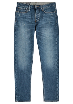 Emporio Armani Distressed Slim-leg Jeans - Mid Blu - 28 (W28 / XS)