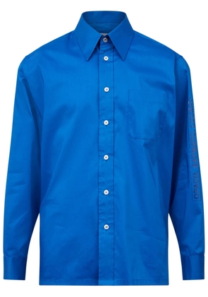 MM6 Maison Margiela pointed-collar button-up shirt - Blue