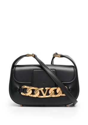 Valentino Garavani VLogo leather crossbody bag - Black