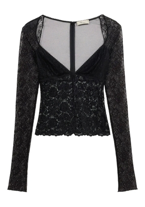 Blumarine lace-bodice top - Black