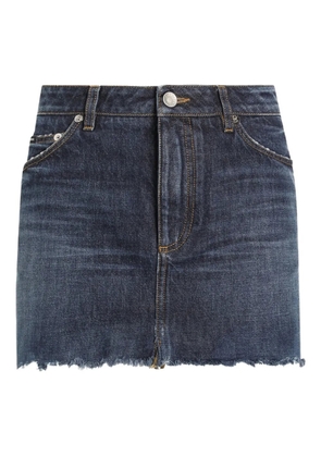 Dolce & Gabbana frayed mini denim skirt - Blue