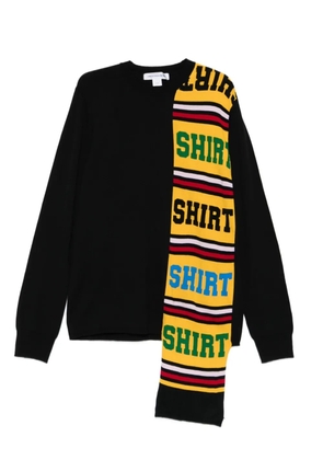 Comme Des Garçons Shirt panelled shirt-detail sweater - Black