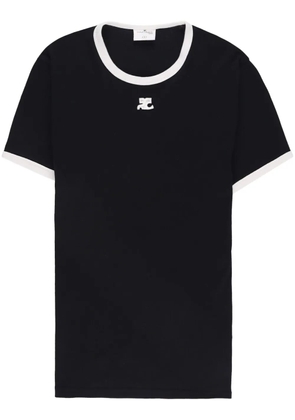 Courrèges Bumpy contrast T-shirt - Black