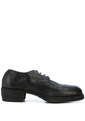Guidi round toe lace up derby shoes - Black