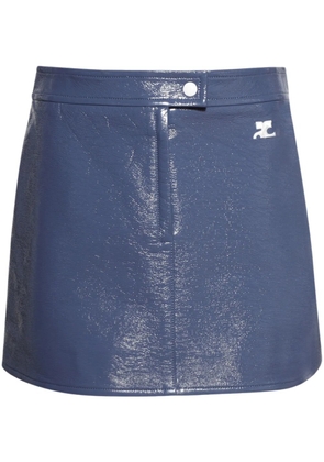 Courrèges logo mini skirt - Blue