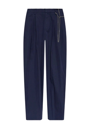 Alexander Wang pleated chain-detail trousers - Blue