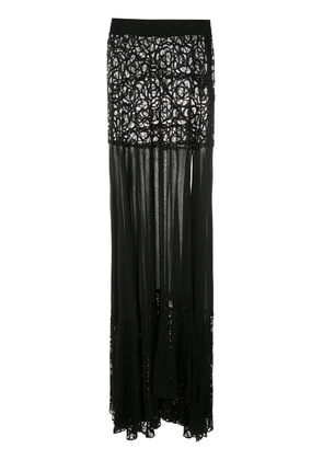Amir Slama lace panels maxi skirt - Black