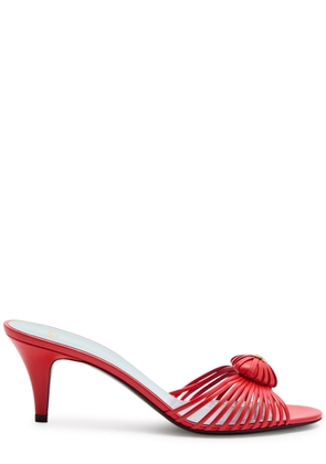 Valentino Garavani Royal 65 Leather Mules - Red - 40 (IT40 / UK7)