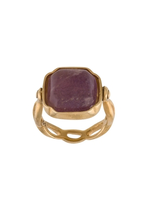 Goossens square Cabochons ring - Gold