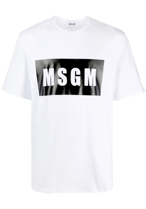 MSGM logo-print cotton T-shirt - White