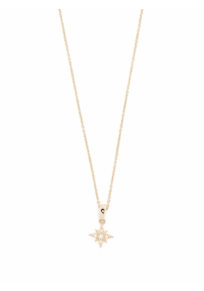 Mizuki 14kt yellow gold diamond small star pendant
