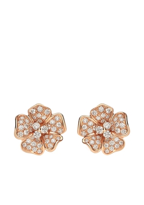 LEO PIZZO 18K rose gold Flora diamond earrings - Pink