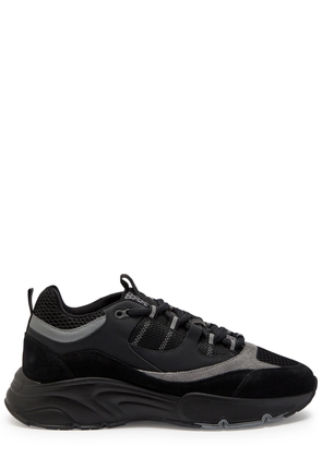 Cleens Aero Runner Panelled Mesh Sneakers - Black Grey - 44.5 (IT44.5 / UK10.5)