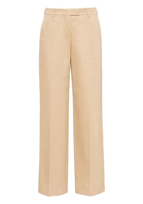 Miu Miu mid-rise straight leg chino trousers - Neutrals