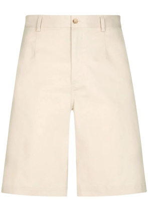 Dolce & Gabbana logo-tag stretch-cotton shorts - Neutrals