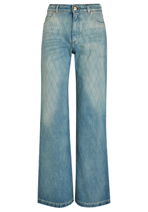 Balmain Embroidered Wide-leg Jeans - Denim - 36 (UK8 / S)