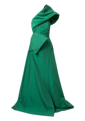 Rachel Gilbert Archer asymmetric neck gown - Green