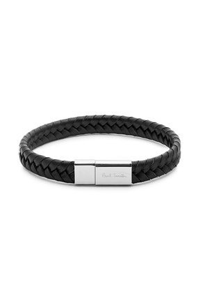 Paul Smith Braided Leather Bracelet - Black - One Size