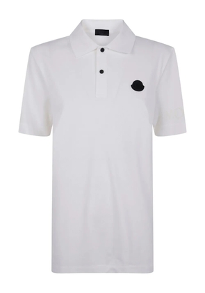 Moncler logo-patch polo shirt - White