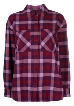 Woolrich checked long-sleeve flannel shirt - Purple