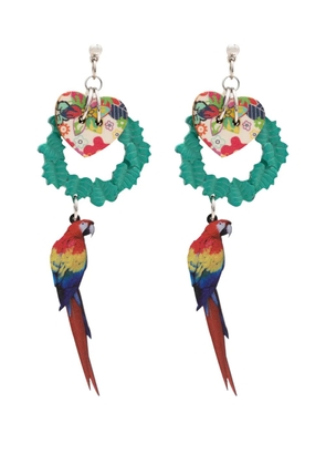 Amir Slama Bijoux bird-charm drop earrings - Multicolour