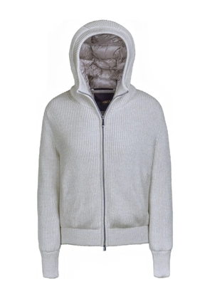 Moorer rib-knit padded jacket - Grey