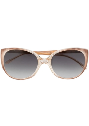 Saint Laurent Pre-Owned 1980s gradient oversized sunglasses - Neutrals