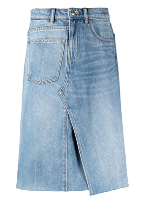 Tory Burch Deconstructed denim skirt - Blue
