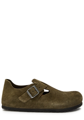 Birkenstock London Brushed Suede Loafers - Khaki - 39 (IT39/ UK6)