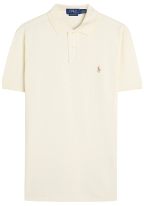 Polo Ralph Lauren Custom Fit Pique Cotton Polo Shirt - Ecru - M