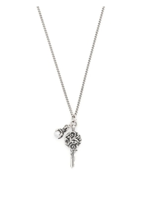 Emanuele Bicocchi Arabesque Key and Pearl-pendant necklace - Silver