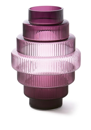 POLSPOTTEN large Steps glass vase - Pink