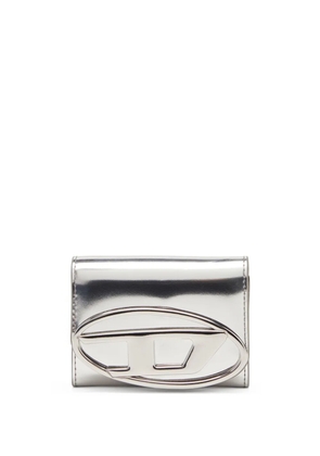 Diesel 1dr metallic-effect cardholder - Silver