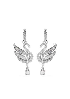 Swarovski Swan crystal earrings - Silver