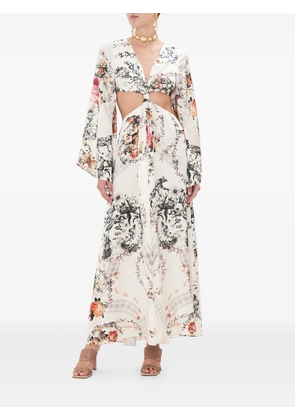 Camilla knot cut-out dress - Neutrals