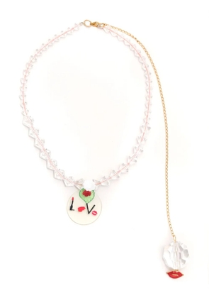 Amir Slama Bijoux pendant beaded necklace - Neutrals