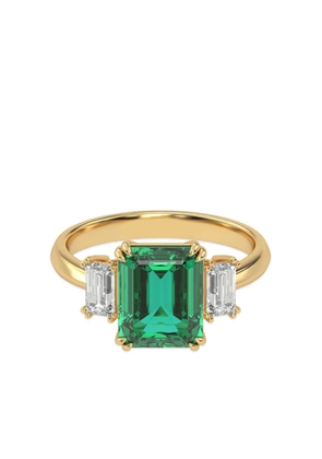 VEYNOU 14kt recycled yellow gold Eden emerald and diamond ring