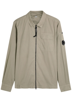 C.P. Company Lens Cotton Gabardine Overshirt - Taupe - M