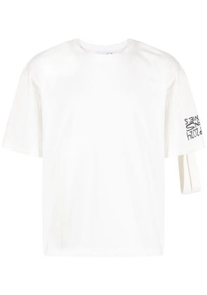 Natasha Zinko camping-slogan convertible t-shirt - White