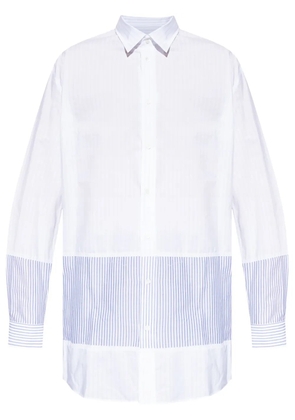 MM6 Maison Margiela striped panelled shirt - Blue