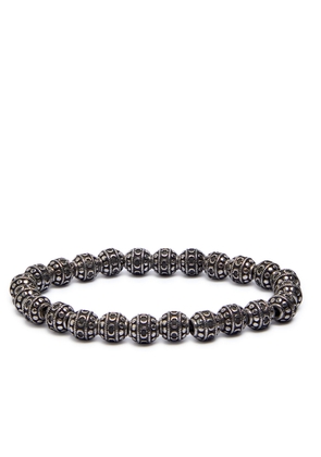 Craftd Mosaic Beaded Rhodium-plated Bracelet - Silver - S