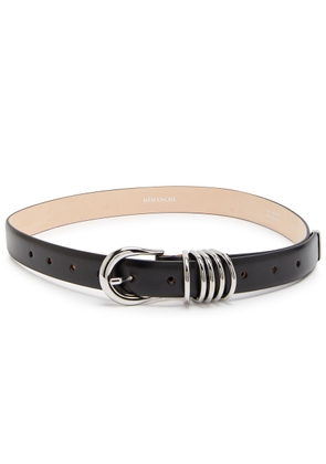 Dehanche Hollyhock Leather Belt - Black And Silver - M