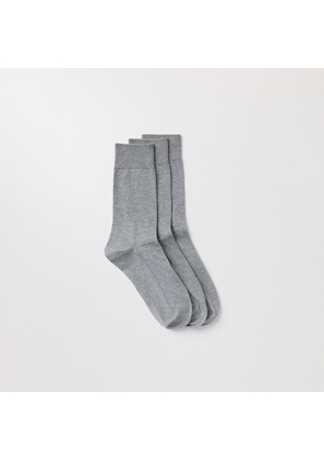 The Cotton Socks 3-Pack Light Grey Melange