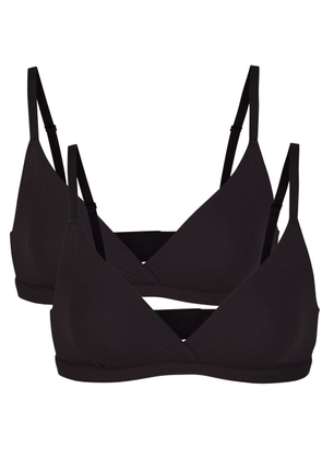Skims Stretch-jersey Crossover Bralette - set of two - Black - S (UK8-10 / S)